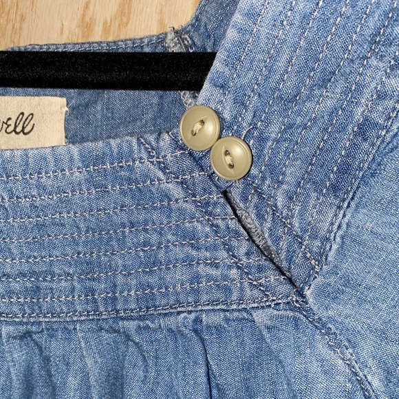 Madewell Denim Top Blouse in Small Blue - Picture 4 of 8